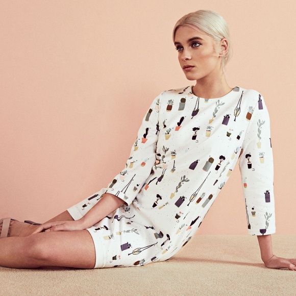 New Ted Baker Giley Cactus Print Shift Dress - Picture 1 of 9